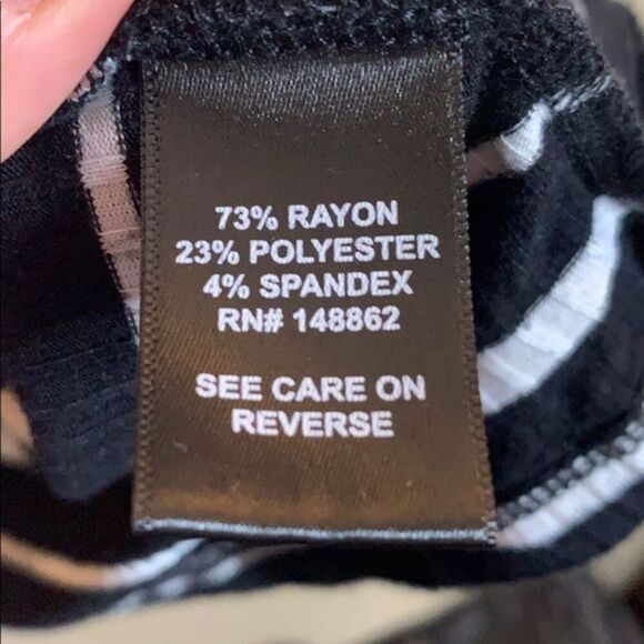 Torrid Black & White Striped T-Shirt - Picture 5 of 7